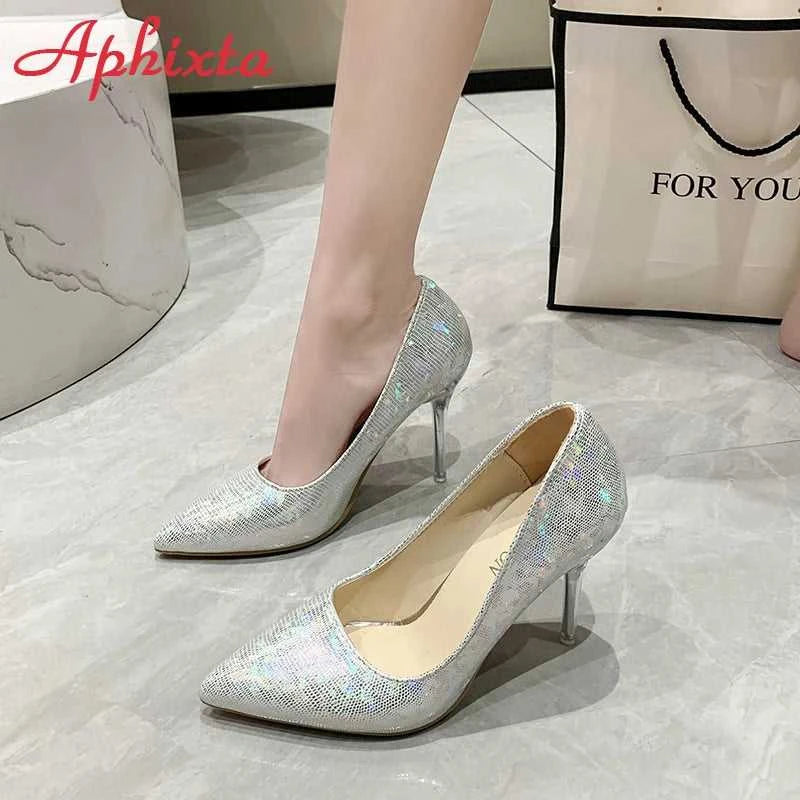 Aphixta 10cm High Tansparent Stiletto Heels Women Pumps Dazzle Colorful Official Party Shoes Big Size 33-50 The jack market .AU The jack market .AU Step Up Your Style: Trendy Shoes for Every Occasion! $ 82 14:173#Pink;200000124:200006266#50