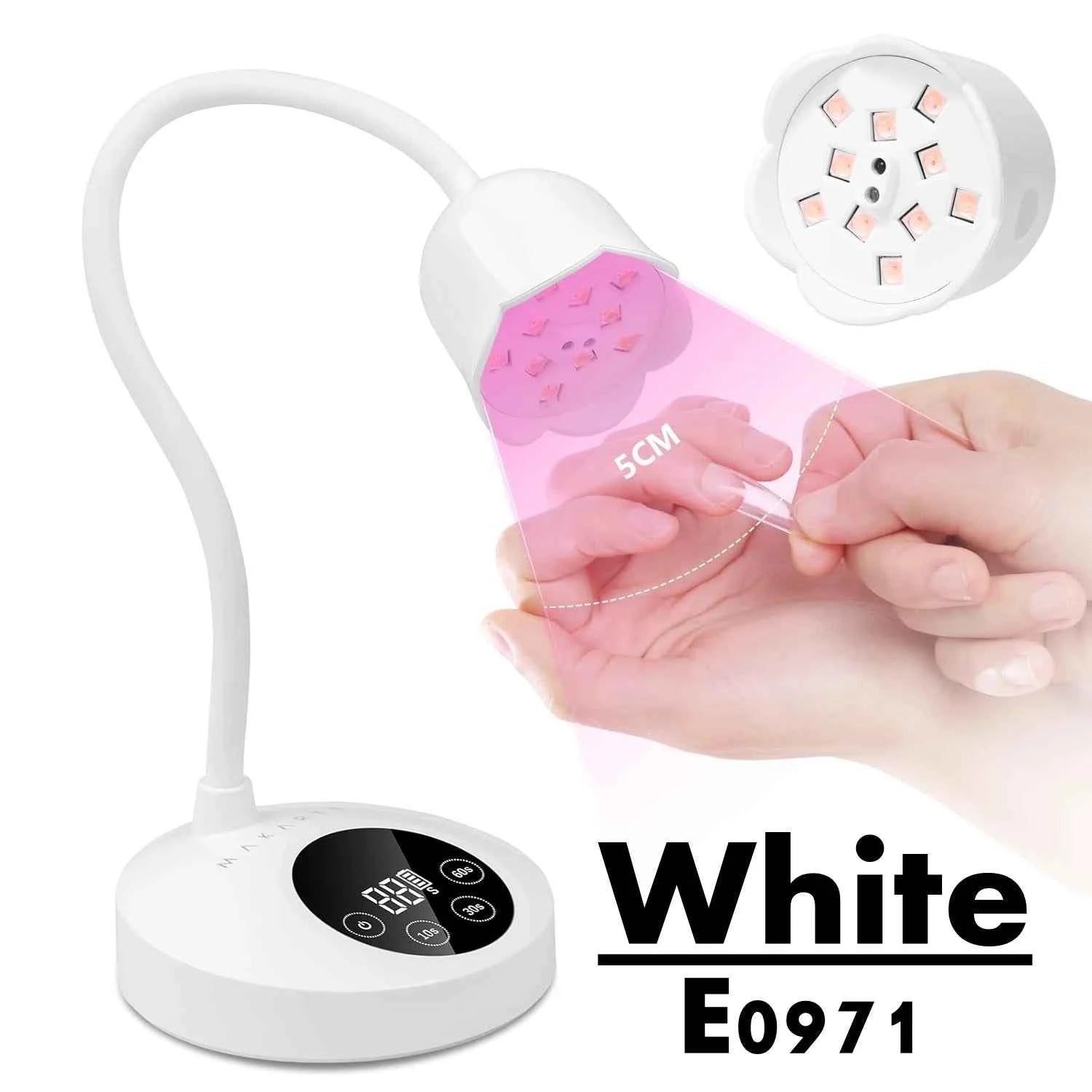 Makartt Mini UV LED Nail Lamp - Rechargeable & Fast-Curing Gooseneck Design for Perfect Gel Nails at Home