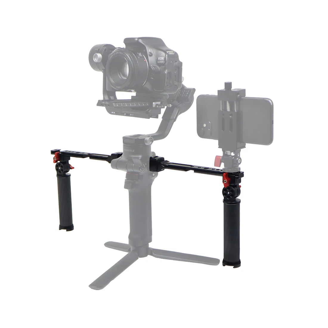 Carbon Fiber L Bracket Handle Grip Foldable Cold Shoe Mount Clamp for DJI Ronin RS3 RS4 Mini RS2 RSC2 Handheld Gimbal Stabilizer