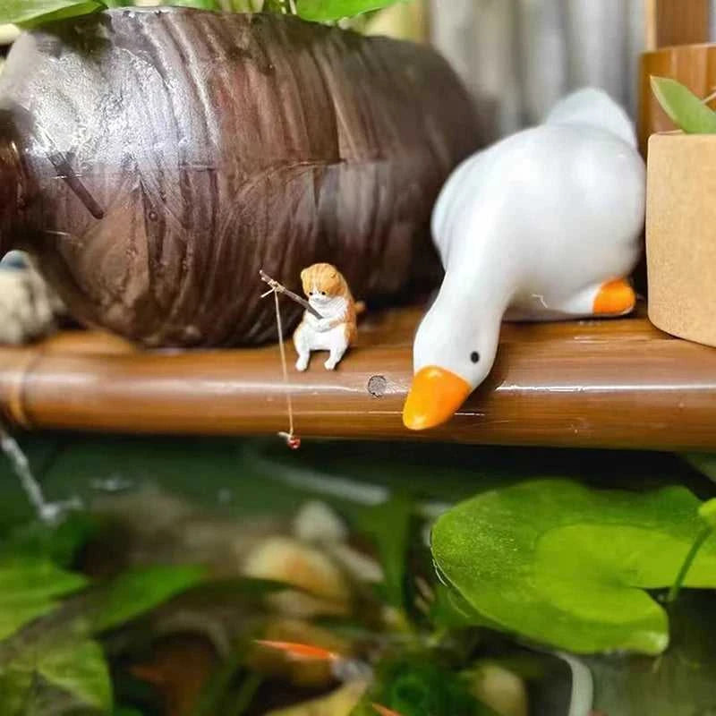 Fish Tank Fishing Cat Hanging Creative Landscape Office Ornaments Fishing Fun Mini Decorative Micro-Landscape The jack market .AU The jack market .AU Fishing Gear $ 21 14:29