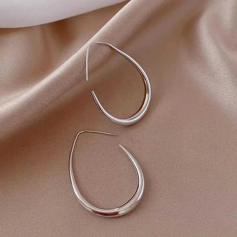 Gold Color Needle Geometric Oval Hoop Earrings for Women Simple Desgin Earrings Party Wedding Jewelry Hot Sale Hot Sale The jack market .AU The jack market .AU Jewellery & Chains $ 50 200001034:361187#Silver-J1