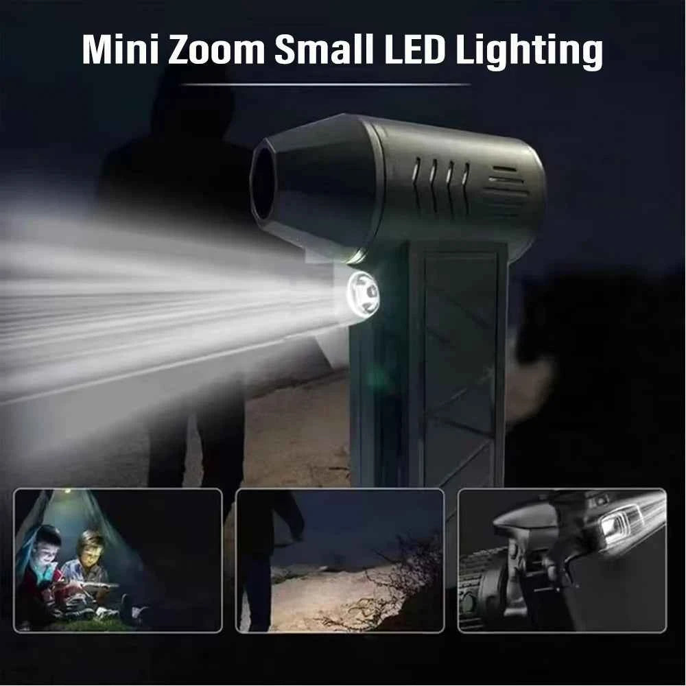 130000RPM Turbofan Powerful Snow Blower 52M/S Jet Fan 6000Mah Brushless Motor Handheld Duct Portable Type-C Charging