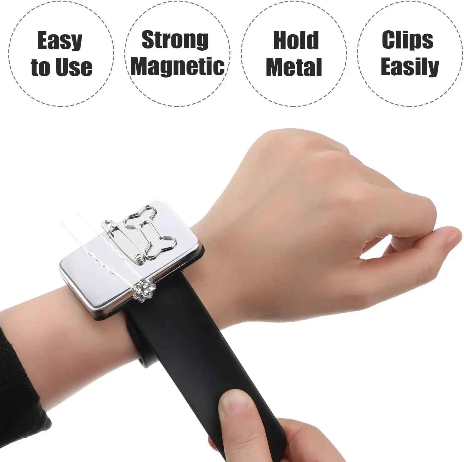 Magnetic Hair Clip Holder - Professional Bracelet Wrist Band for Stylists & Barbers