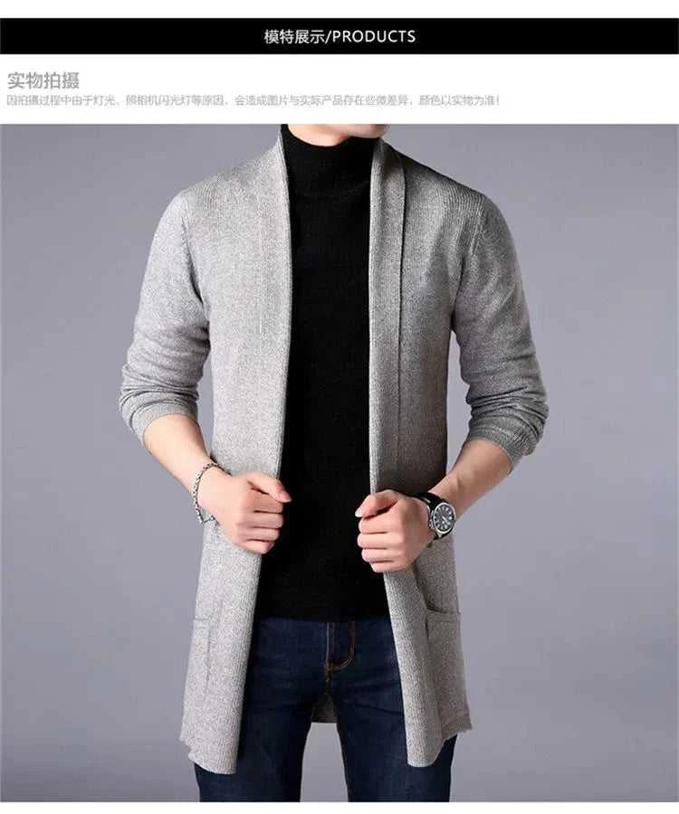 Men Cardigan Sweater Jacket 2024 Autumn New Men Slim Fit Long Knitted Cardigan Jacket Solid Color Casual Sweater Cardigan Jacket The jack market .AU The jack market .AU Men Fashion $ 49 14:200006151;5:4183#Asian M 47-55kg