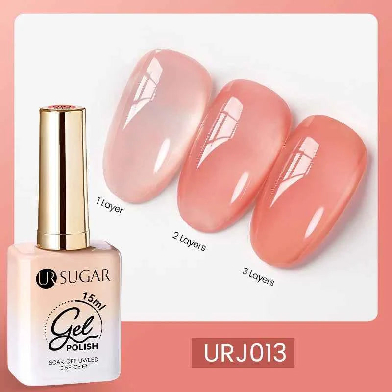 UR SUGAR 15ml  Autumn Winter Red Cat Magnetic Gel Nail Polish White Dopamine Nail Sparkling Glitter Soak Off UV LED for Manicure