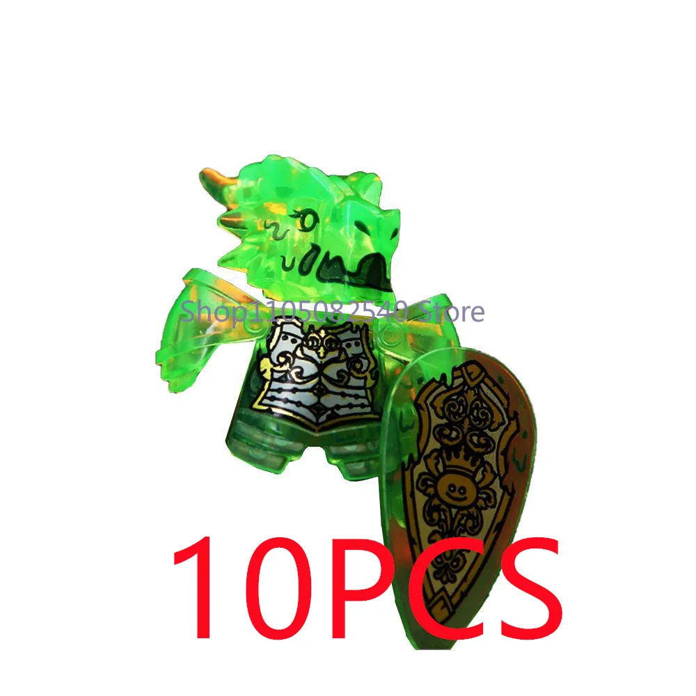 MOC Military Soldier Movie Character Building Blocks Accessories Medieval Castle Knight Helmet Shield Mini Brick Gift Toy E008