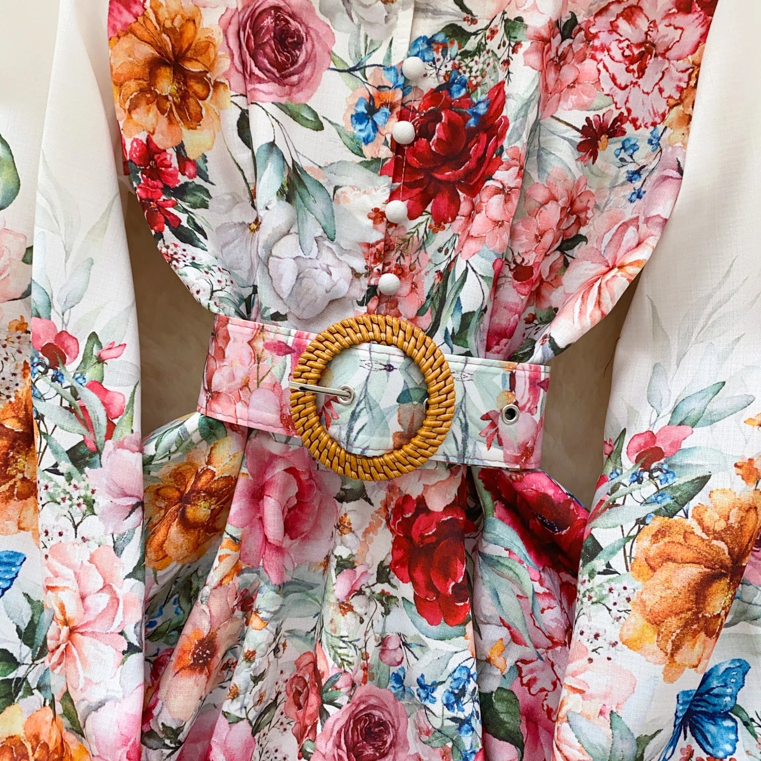 France Elegant Vintage Palace Evening Dress Women Sashes Button Print Short Party Dress Female Casual Chic Festival Clothing New