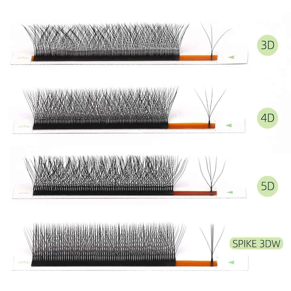 Lashprofessor 3D Spike Lashes - YY Shaped Faux Mink Premade Volume Fans for Luscious, Fairy-Like Eyes