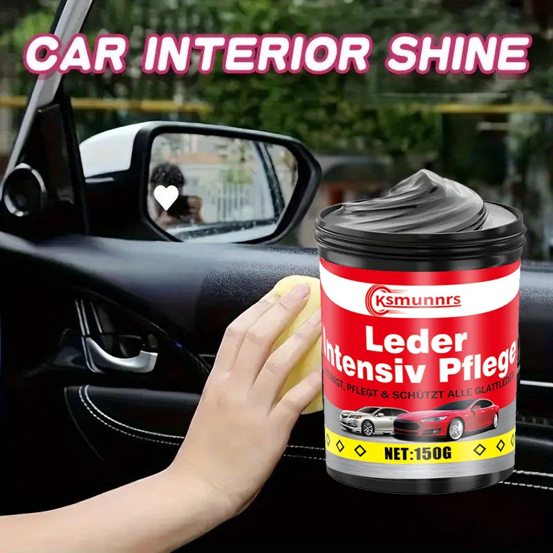 NEW !! Car interior renovation wax, plastic parts renovation, leather gloss wax, tire protection oil, black vehicle yellowing