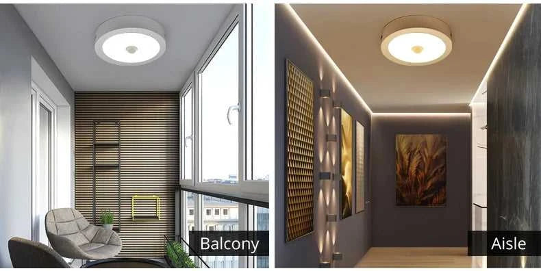 LED Panel Light With PIR Motion Sensor Ceiling Mounted 6W 12W 18W AC 85-265V Corridor Lamp Indoor Lighting lampara techo The jack market .AU The jack market .AU Home $ 55 136:173#6W White