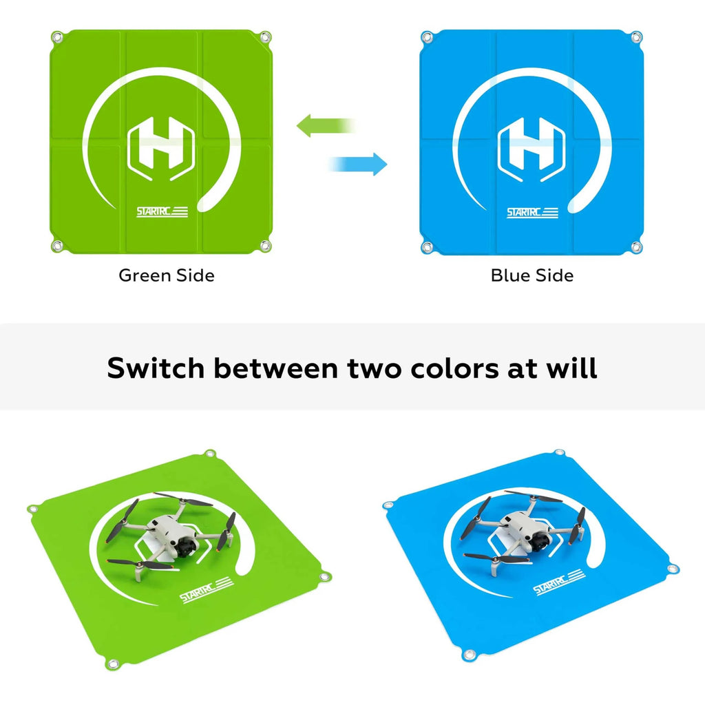 Drone Landing Pad,Fast-Foldable Double Sided Waterproof Drone Launch Pad Weighted for DJI NEO 2/Mini 5 Pro/Mini 3/Mini 4K/Avata The jack market .AU The jack market .AU Drones $ 74 14:175#Sky blue-green