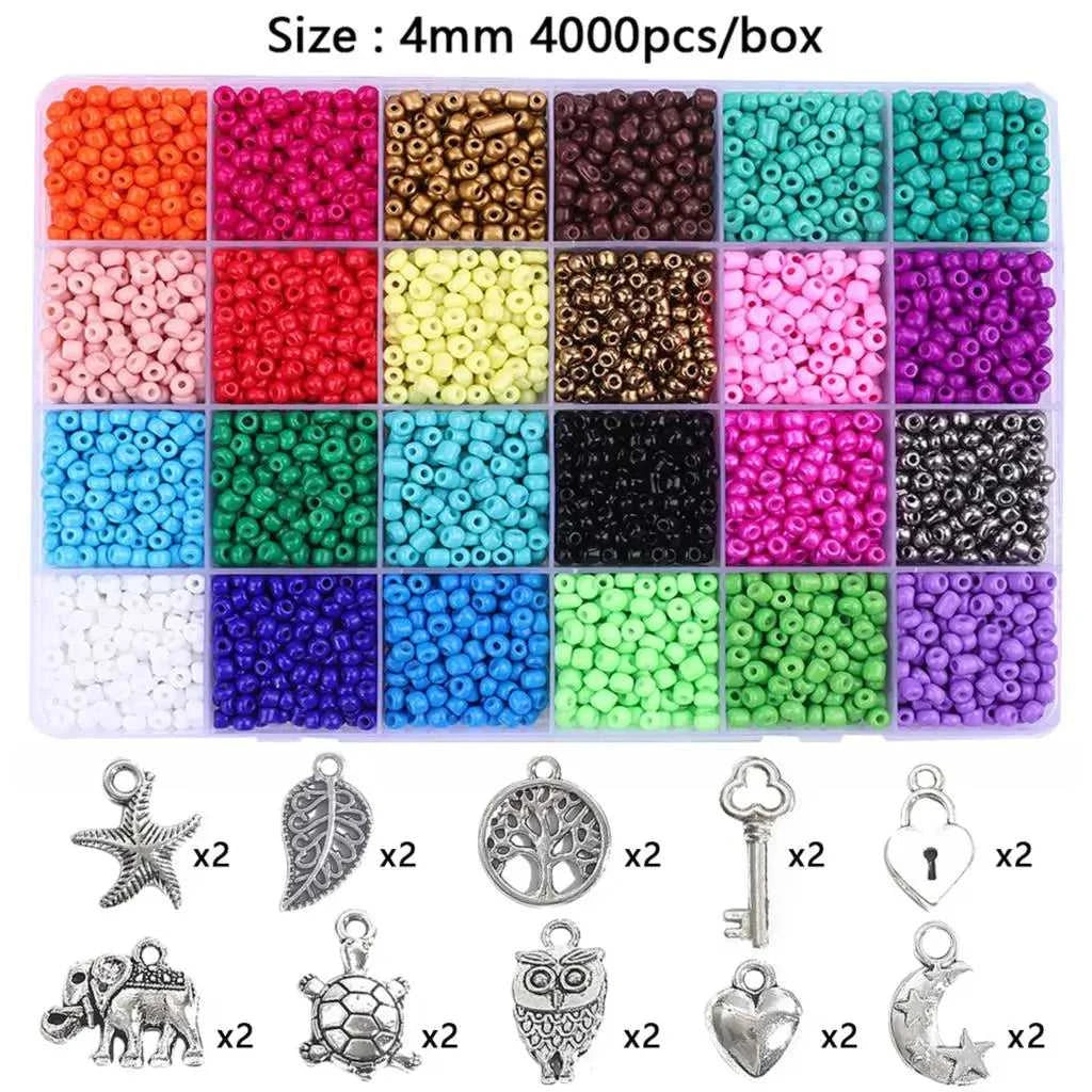 2–4mm Glass Rice Beads Kit 15–24 Grids, 15g/Grid 4000–24000pcs with Lobster Clasps & Cord for DIY Jewelry, Bracelets & Neckla The jack market .AU The jack market .AU Jewellery & Chains $ 76 14:29#BDH136-01