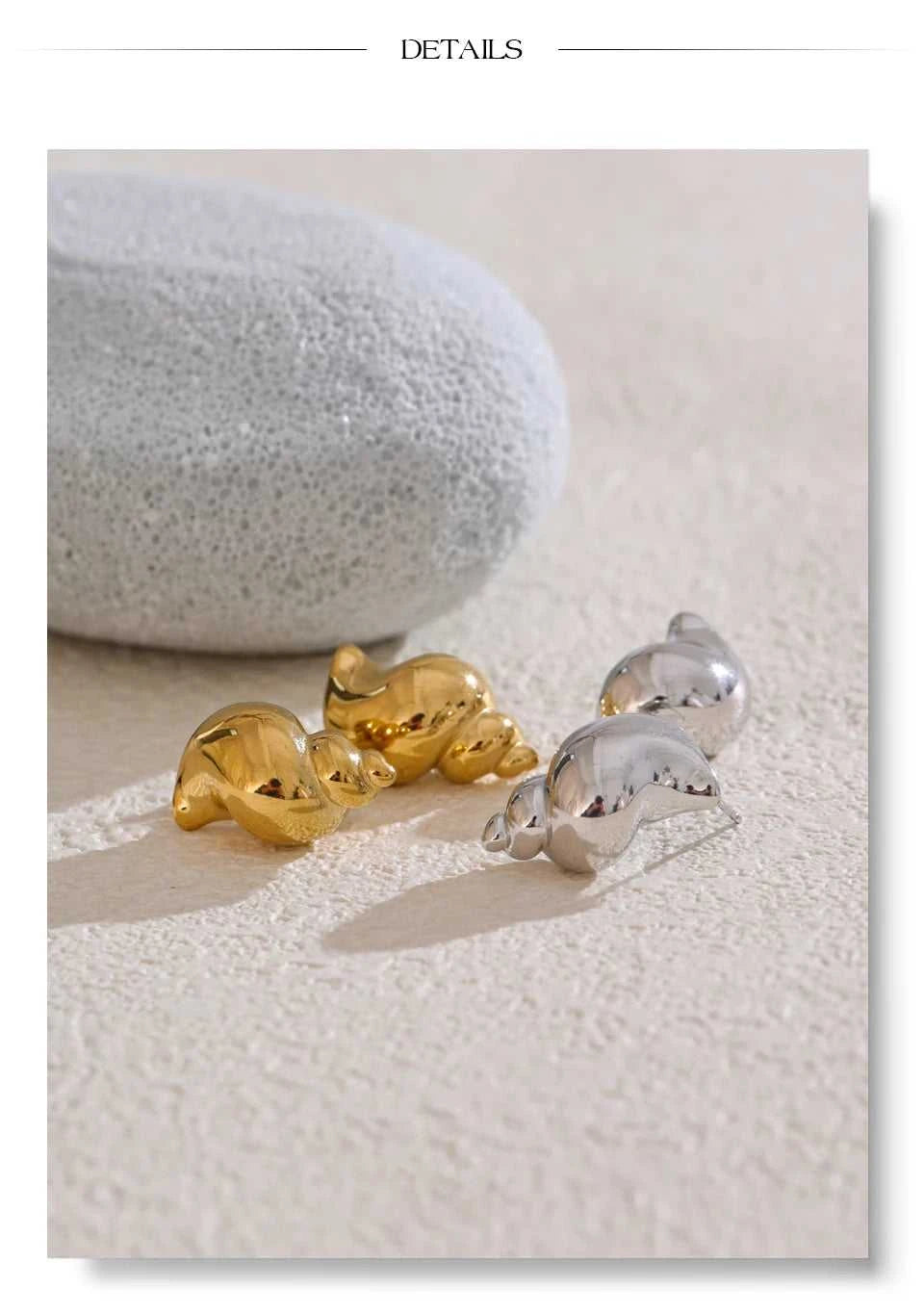 Yhpup Ocean Element Stainless Steel Metal Texture Conch Stud Earrings for Women Popular Summer Holiday Jewelry Bijoux Femme The jack market .AU The jack market .AU Jewellery & Chains $ 53 200001034:361181#YH5129A Platinum