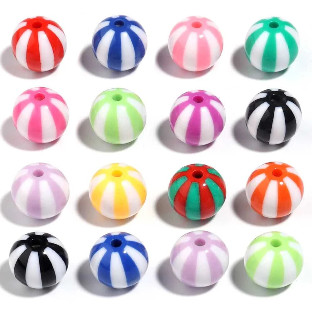 12-20mm Acrylic Large Hole Beads Colorful Stripes Round Loose Spacer Beads for Diy Bracelet Necklace Jewelry Accessories The jack market .AU The jack market .AU Jewellery & Chains $ 48 14:175#Rose Red;200000196:1071#20mm Hole 3mm 10Pcs