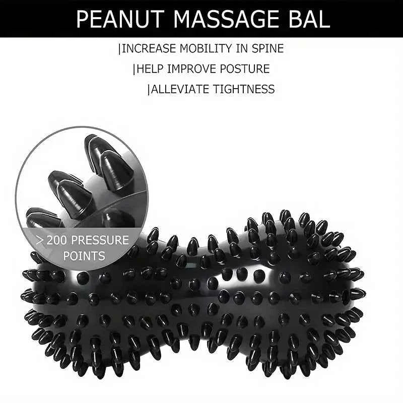 Peanut Massage Spiky Ball - Deep Tissue Roller for Foot, Neck, & Back Relief