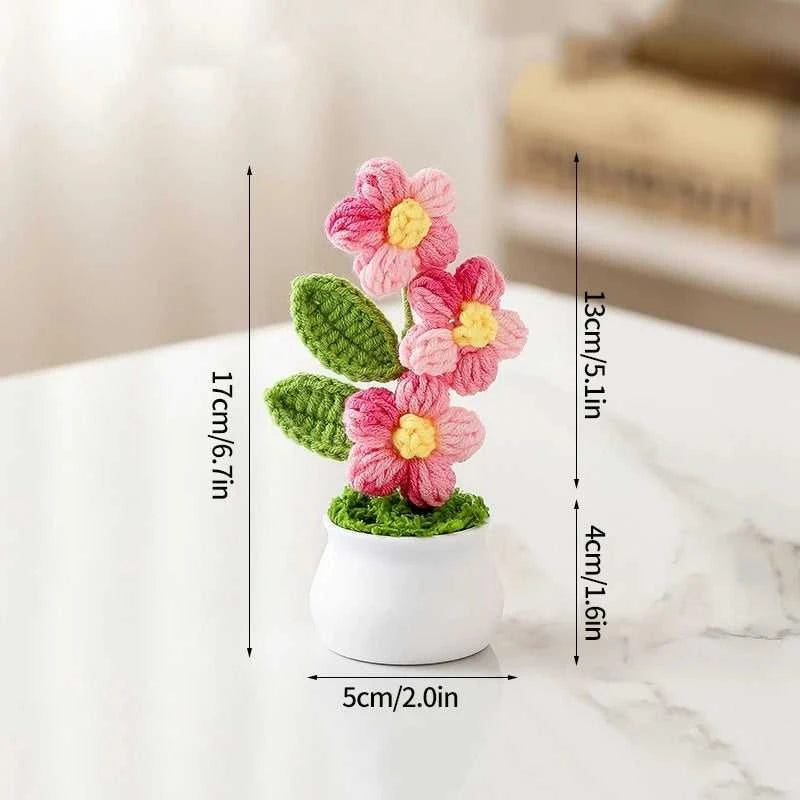 Sunflower Crochet Flower Artificial Hand Woven Flowers Finished Girasol Crochet Plants Wedding Guest Gifts Desktop Decoration The jack market .AU The jack market .AU $ 23 14:200013901#S27