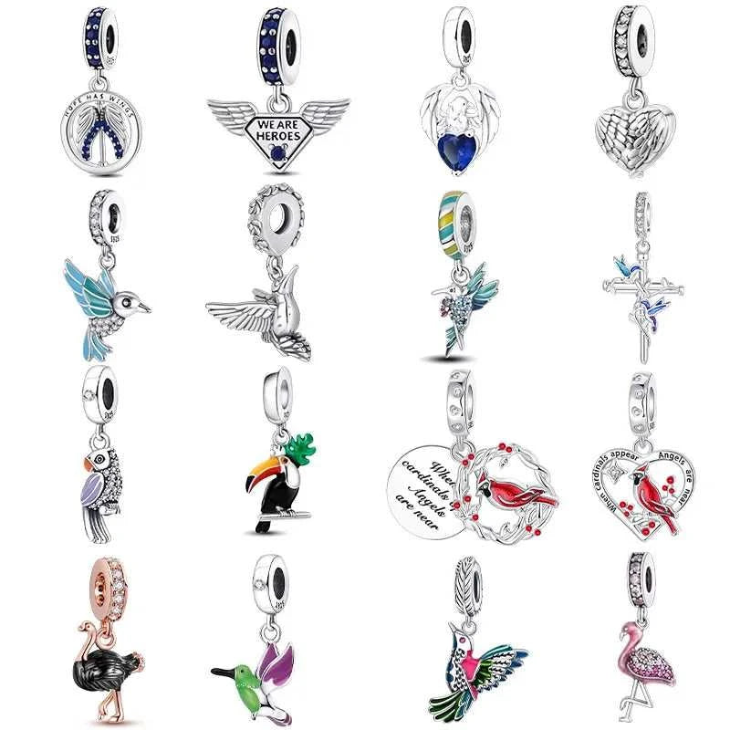 925 sterling silver owl flamingo woodpecker feather charms fit original bracelet charm bead necklace Diy female jewelry The jack market .AU The jack market .AU Jewellery & Chains $ 50 200000226:202006807#SMC6222