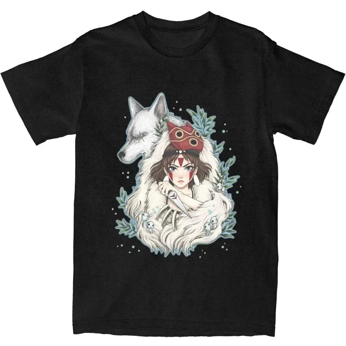Graphic PrintedClothing Novelty Princess Mononokes Hime T-Shirts for Men Women Pure Cotton Kodama Tree Forest Spirit Tees Shirt The jack market .AU The jack market .AU Men Fashion $ 39 14:200002984;5:200000991
