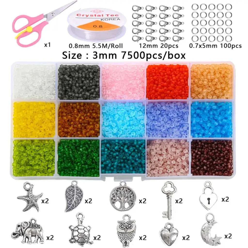 2–4mm Glass Rice Beads Kit 15–24 Grids, 15g/Grid 4000–24000pcs with Lobster Clasps & Cord for DIY Jewelry, Bracelets & Neckla The jack market .AU The jack market .AU Jewellery & Chains $ 76 14:29#BDH136-01