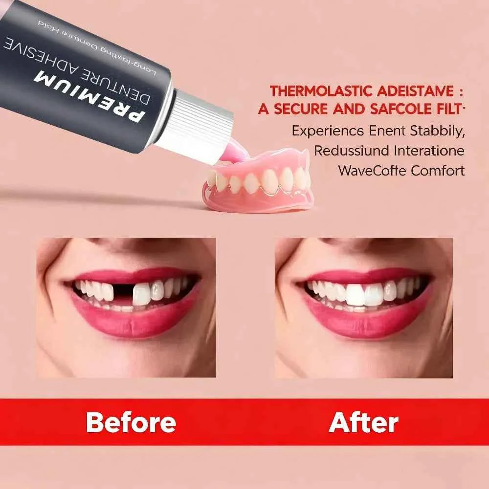 Comfort Denture Reline Kit - Flexible Silicone Adhesive for Secure, Comfortable Denture Wear