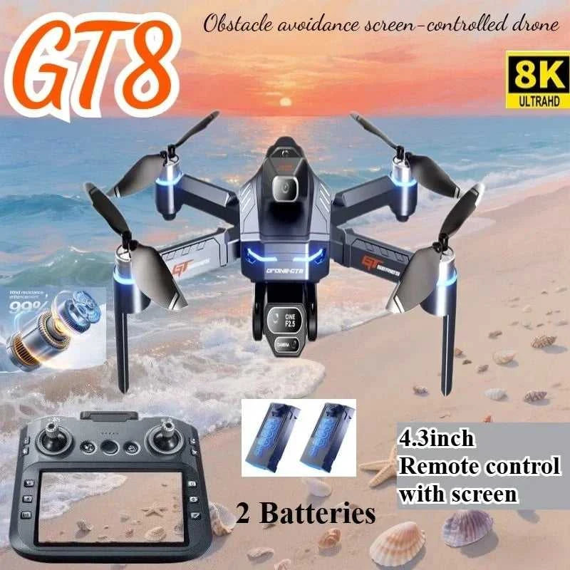 Drone 4K HD GT8 Camera Obstacle Avoidance Aerial Photography Brushless Drone with Screen Foldable RC Drone Quadcopter RTF The jack market .AU The jack market .AU Drones $ 143 14:366#GT8-8K-blue-3B-64G
