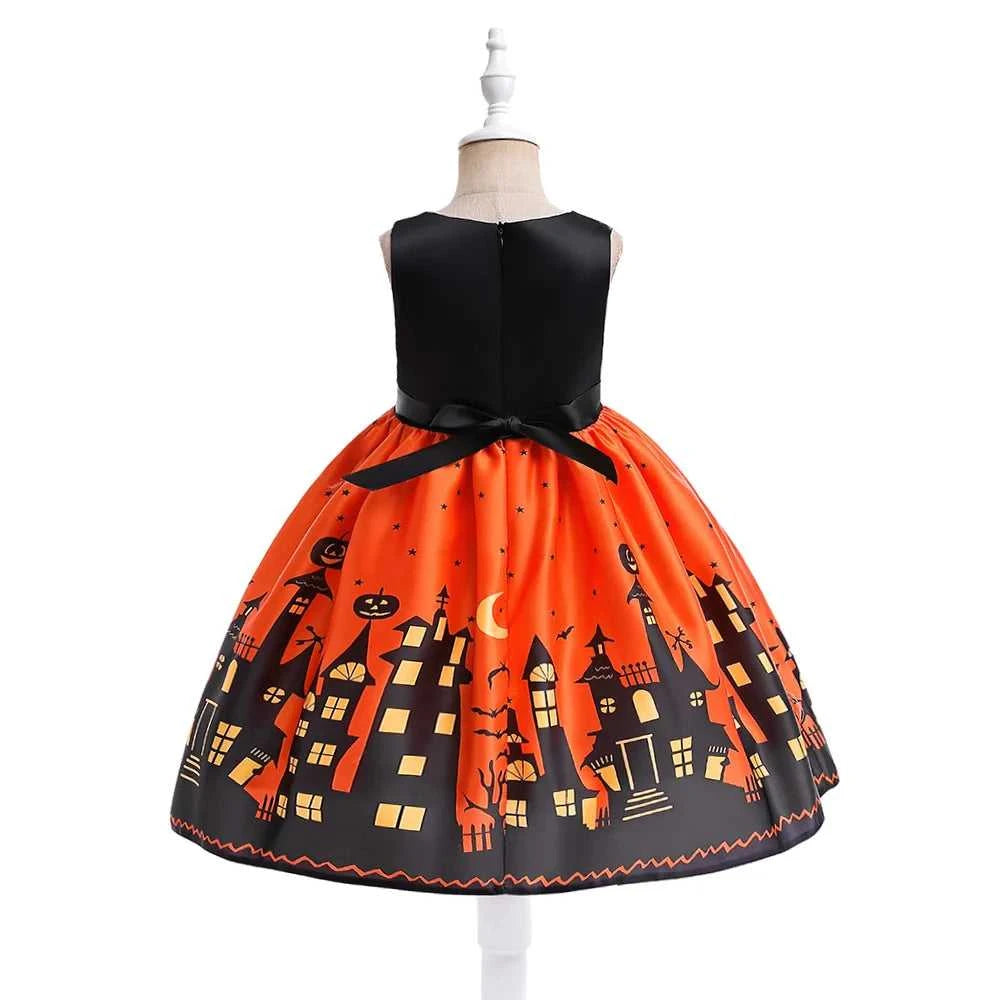 Girls Dress Halloween Costume For Kids Girl Party Dresses Children Girls Pumpkin Lace Witch Printed Cosplay Princess Dress The jack market .AU The jack market .AU Mum & Kids: Essential Products for Every Family $ 44 14:350852#black;200000463:200004187#100 (2T)