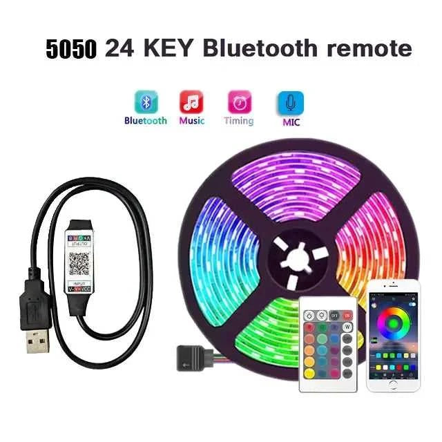 Smart Led Lights Strips 5V 5050 Rgb Ice String Fairy Lights Bar Lighting Bluetooth App Control Adhesive Usb Led Ribbon Tape Lamp The jack market .AU The jack market .AU Home $ 74 136:9131281595#24KEY Bluetooth;200007763:201336100;249:200006305#None Waterproof;380:200746124#30m-1181.1Inch