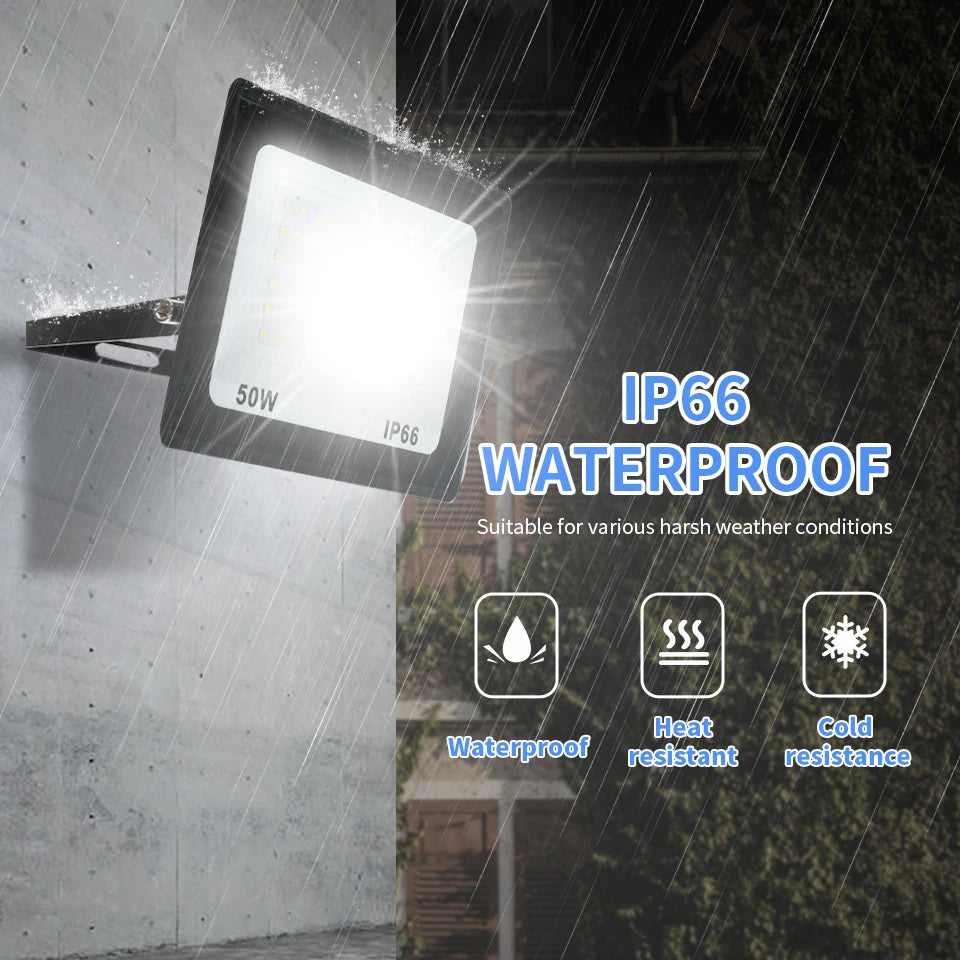 LED Flood Light 10W 20W 30W 50W 100W AC 220V LED Floodlight IP66 Waterproof Reflector Spotlight Street Light Outdoor Garden Lamp - Jack market 1988Jack Market 1988