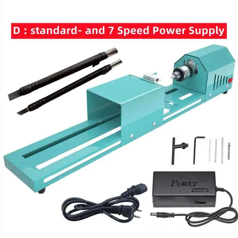 Mini Lathe Machine by [Brand Name] - Versatile Woodturning & Polishing Tool, Adjustable for Creative Projects, 110V-240V