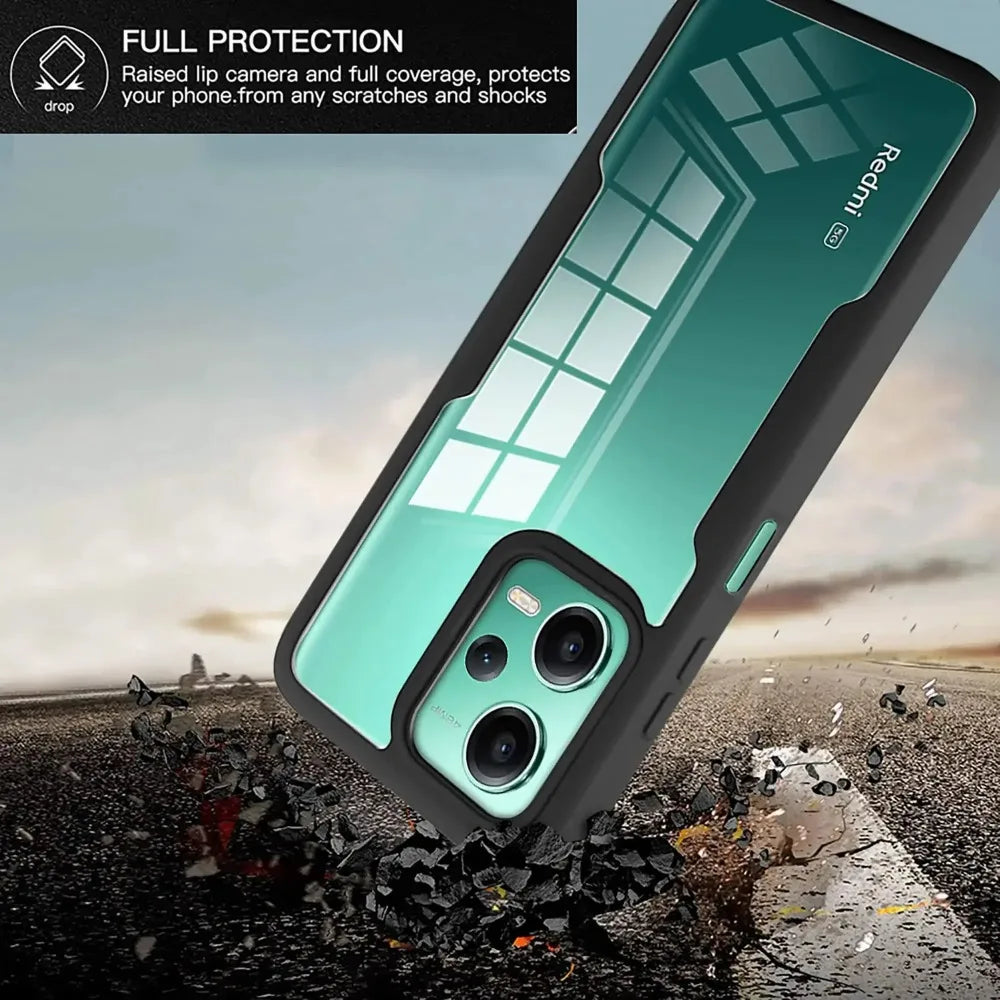 Redmi Note 13 Pro Plus Silicone Case - 360° Shockproof with Built-in Screen Protector for Redmi Note 12 Series
