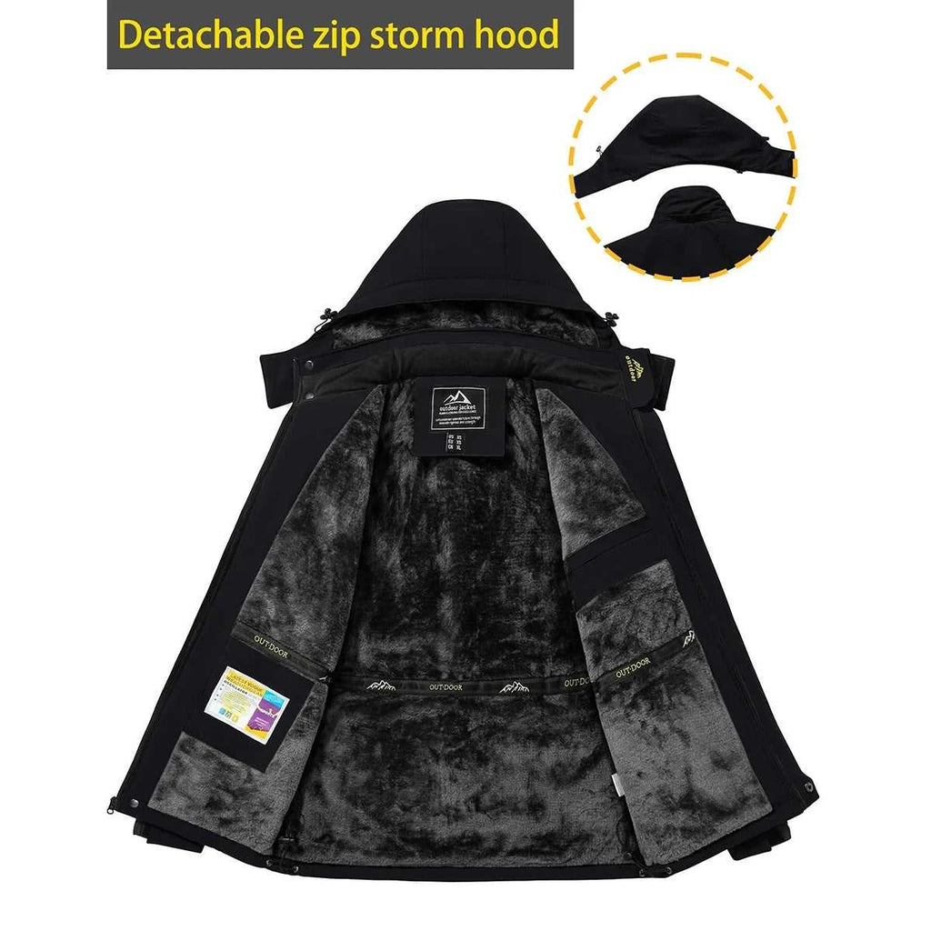 TACVASEN Men's Waterproof Ski Jacket Fleece Lining Warmth Parka Winter Snow Working Outdoors Hooded Coat Rain Shell Windbreaker The jack market .AU The jack market .AU Men Fashion $ 76 14:771#Blue;5:361385#CN 4XL (US L)