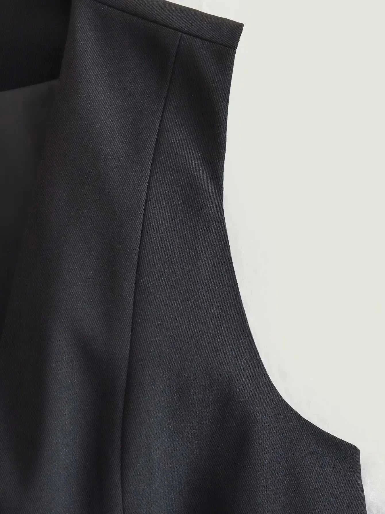 Women's Sleeveless Cropped Blazer Vest – Slim Fit V-Neck Waistcoat for Office & Casual Wear The jack market .AU The jack market .AU Woman Fashion Tops $ 54 14:173#Navy;5:100014065