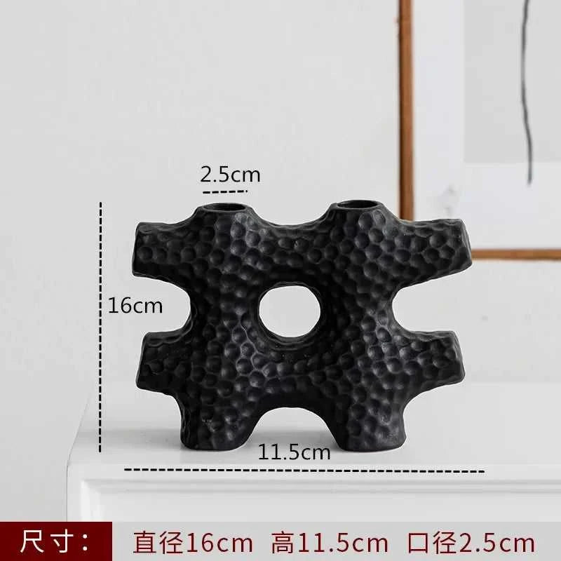 Nordic Decoration Home Flower Vase Black and White Art Ceramic Vase Minimalism Dried Flower Arrangement Accessories B&B Ornament The jack market .AU The jack market .AU Home $ 51 14:200006155#1pcs