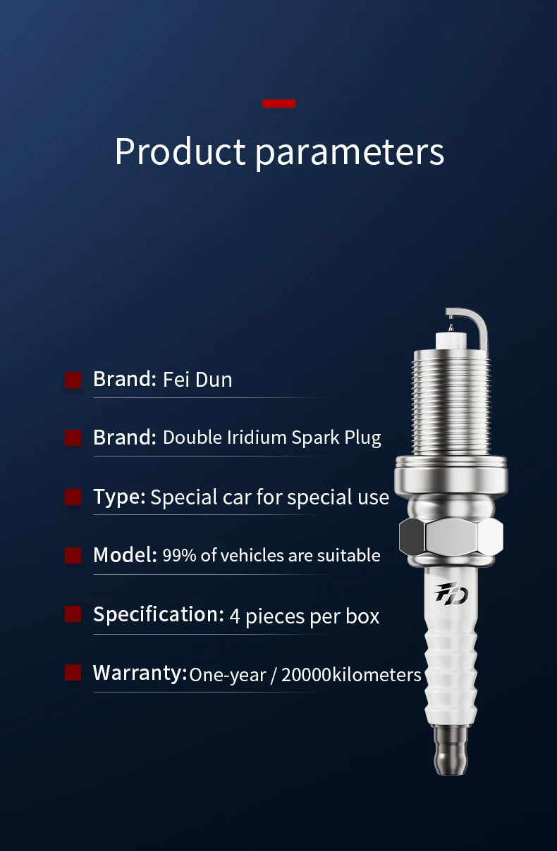‌High-efficiency Surging power Original factory quality Double iridium Spark plugs for JAC S 2 S3 S4 S5 S7 Sunray T6 T8 T8 Pro