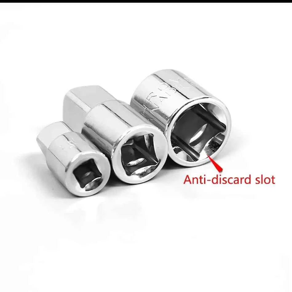 1/4" 3/8" 1/2" Ratchet Wrench Socket Converter Sleeve Head Chrome Vanadium Sleeve Drive Converter Transform Joint Hand Tools