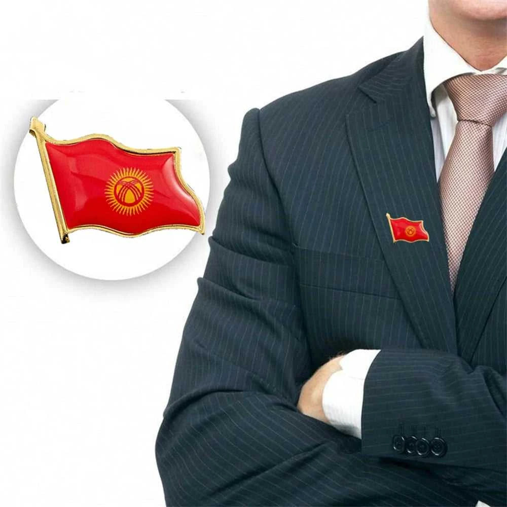 Kyrgyzstan National Flag Souvenir Lapel Pin Metal Enamel Lapel Pin Decoration The jack market .AU The jack market .AU Home $ 20 <none>