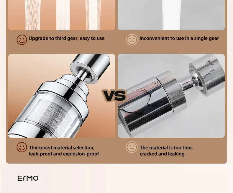 Kitchen Faucet Purifier 360°Rotating Anti Splash Water Telescopic Faucet Extender 316 Stainless Steel Faucet Tap Water Filter The jack market .AU The jack market .AU $ 71 14:10#316 Two Short