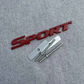 3D Metal Black Logo Sport Emblem Letters Sticker Car Front Grill Badge Trunk Decal For Sport Sticker Accessories