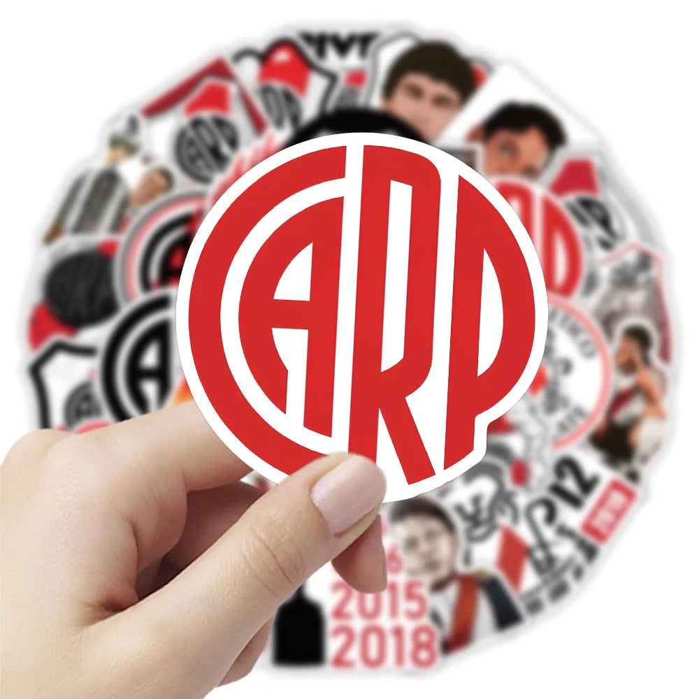 10/50PCS RIVER PLATE Stickers Football Team Cartoon Sticker Funny Sports Graffiti DIY Fans Gift Laptop Guitar Car Bike Kids Toys