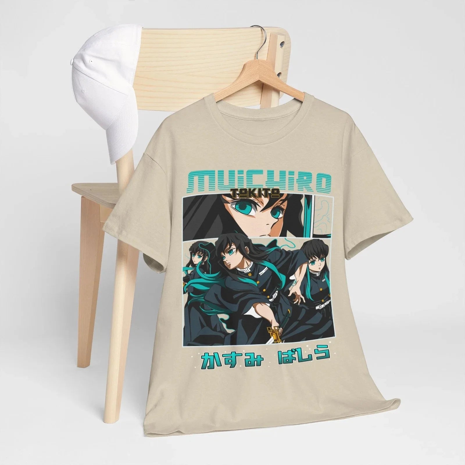 2026 Summer Demon Slayer Anime Muichiro Tokito Printed Loose Short-sleeved Pure Cotton Children's T-shirt Unisex Casual Loose
