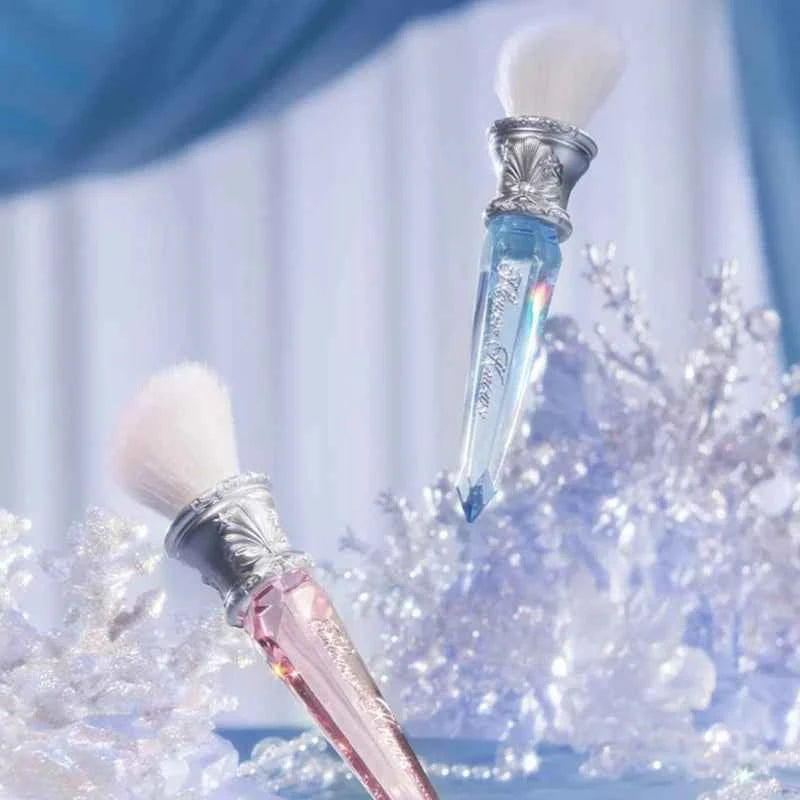 Flower KnowShell Jewel Butterfly Blush Brush - Cloud-Shaped Angled Bristles for Flawless Application