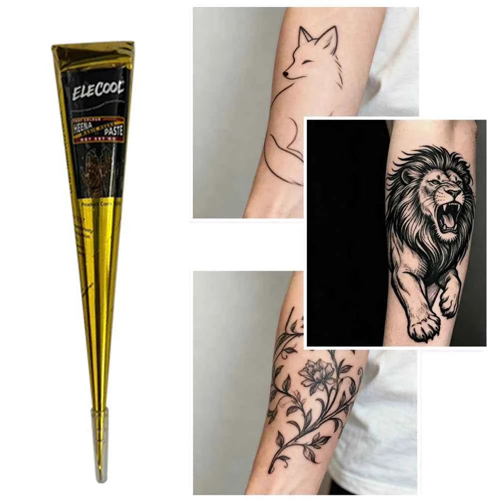 Henna Magic Henna Cones - Vibrant Indian Body Art Paste for Stunning Temporary Tattoos