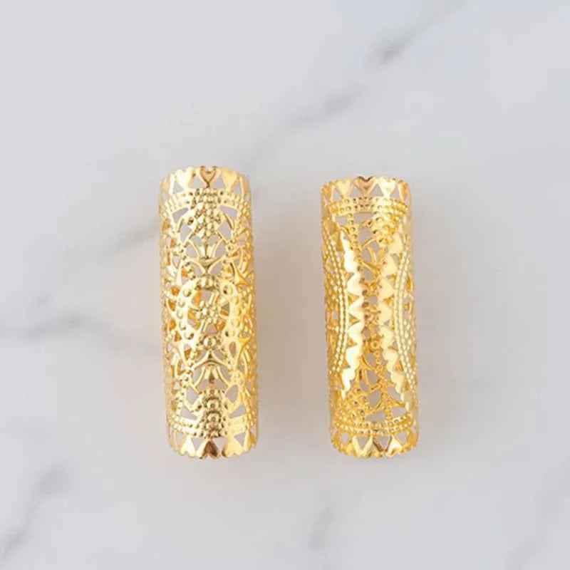 5 Pcs Big Open Dreadlocks Hair Beads Hair Rings Hairpin Metal Headdress DIY Wig Alloy Buckle Gold Silver Hair Accessories