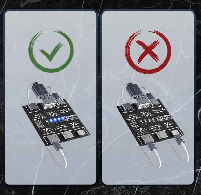 MECHANIC DT3 USB Cable Tester Data Cable Test PCB Board for IPhone Android USB Type-C Lightting Date Cable on-Off Detection