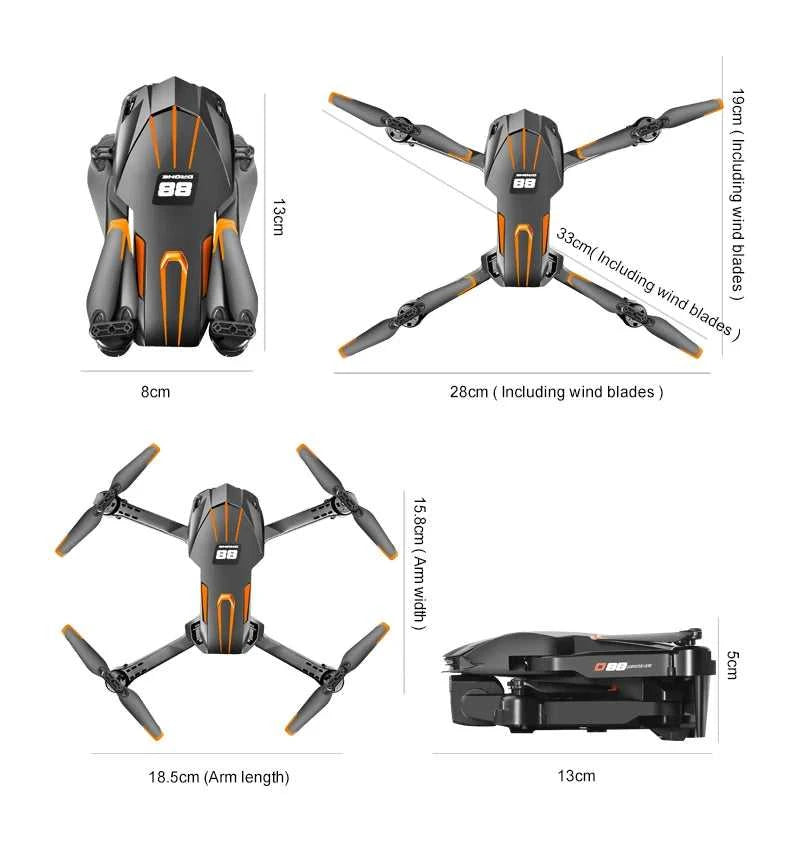 Lenovo D88 Drone 8K Aerial HD Dual Camera Photography Intelligent Obstacle Avoidance Brushless Motor 5G WIFI GPS Return Drone The jack market .AU The jack market .AU Drones $ 86 14:691#Black-8K HD-VR