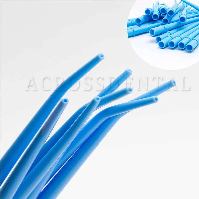 25 Pcs Autoclavable Curved Dental Aspiration Tips - Premium Suction Tubes for Efficient Clinic Evacuation