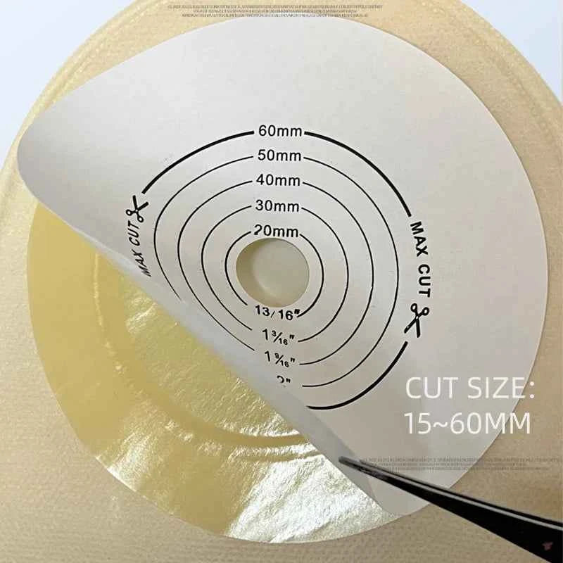 Colostomy Care Pro 30pcs Colostomy Bags for Adults - Cut-to-Fit One-Piece System with Clip Closure, 15-60mm
