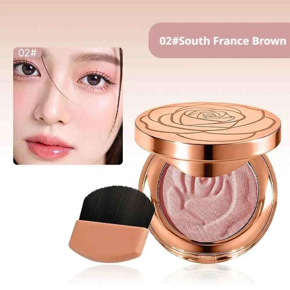 Radiant Rose 3-in-1 Blush Palette – Shiny & Matte Finishes for a Bright, Lasting Glow