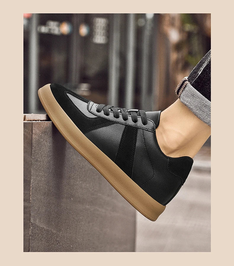 Men Women Genuine Leather Casual Elevator Shoes Leisure Sneakers Sports Zapatos Mujer Men's Height Increasing Shoes Tennis Shoes