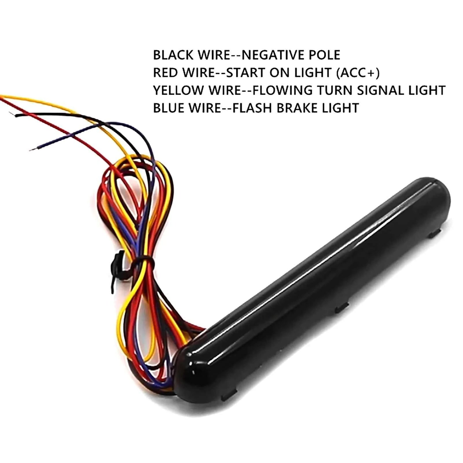 12V 24V Universal LED Tail Light Strip Rear Brake Lamp With Flowing Turn Singals DRL Running Light For Car Truck Trailer ATV